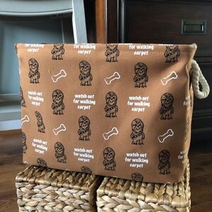 Star Wars Chewy “Watch out for walking carpet” fabric storage bin with handles